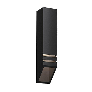 уличный настенный светильник черного цвета с продольными прорезями