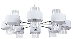 A4076LM-8CC Arte Lamp Fantasia подвесная люстра с восемью плафонами белого цвета