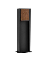 Sandy Black & Wood Colour Aluminium & Glass LED 11Watt 220-240Volt 464Lm IP65 3000K L:14 W:8 H:50 cm