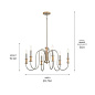 Karthe 6 Light Chandelier Beech and Brushed Nickel люстра 52470NI Kichler — фото 10
