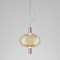 RIFLESSO SUSPENSION 1 ЯНТАРНЫЙ ПРОЗРАЧНО-МАТОВЫЙ МЕДНЫЙ 2 L2210 CE