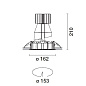 N098 Reflex iGuzzini adjustable luminaire - Ø 153 mm - warm white - flood optic - frame — фото 1