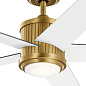 56" Brahm Fan Natural Brass люстра-вентилятор 300044NBR Kichler — фото 10