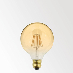LED FILAMENT GL95 E27 8W 2700K - GOLD Delta Light TECHNICAL светодиодная декоративная лампа в золотистой круглой колбе