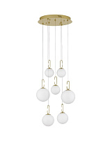 Opal Glass Satin Gold Metal LED 52 Watt 220-240 Volt 4815Lm 3000K IP20 D: 56.6 H: 180 cm