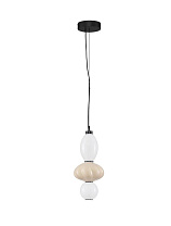 Triac Dimmable Beige Ceramic & Opal Glass Matt Black Metal Base LED 18Watt 220-240Volt 1170Lm IP20 3000K D:20 H:252 cm