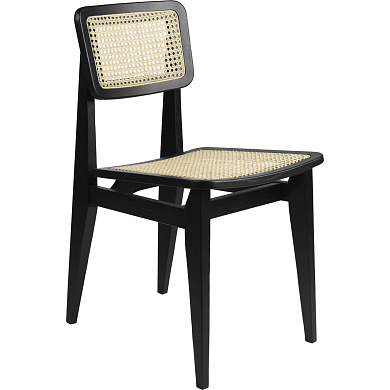 10024449 GUBI C-Chair Обеденный стул, черный дуб / тростник