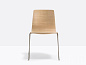 Inga Многослойный деревянный стул на салазках Pedrali PID552357