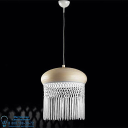 7099/111 MM lampadari Curtain подвесная люстра с декоративными подвесами из нитей и металлическим куполом золотого цвета