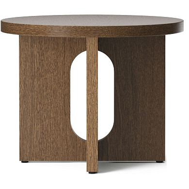 71144-002033 Audo Copenhagen Androgyne Приставной столик Ø50 см, тёмно-морёный дуб / тёмно-морёный дуб
