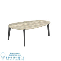 СТОЛИК ДЛЯ ЧАЯ 100X60CM АНТРАЦИТОВЫЙ КЕРАМИЧЕСКИЙ ТРАВЕРТИН Royal Botania