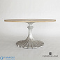 Flute Table Top-Round-Cerused Oak-60 Global Views стол