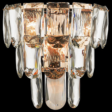 накладной потолочный светильник с каплевидными стеклянными элементами в золотом корпусе