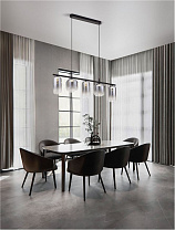 Triac Dimmable Gradient Smokey Gray Glass Matt Black Metal LED 19Watt 220-240Volt 1140 Lm IP20 3000K L:95 W:14 H:145 cm