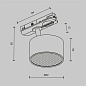 TR225-1-GX53-B Maytoni Glare Трековый светильник 12W Черный — фото 10
