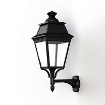 Avenue 3 N° 4; Clear glass Built-in LED 3000°K warm white 35W; Dark black