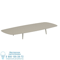 STYLETTO НИЗКИЙ СТОЛ ДЛЯ ГОСТИНОЙ 300X120CM АЛЮМИНИЕВЫЕ НОГИ ГРИБНАЯ КЕРАМИЧЕСКАЯ ВЕРХНЯЯ ЖЕМЧУЖНО-СЕРЫЙ Royal Botania