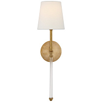Camille Sconce полированная старая латунь с льняным абажуром