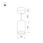 027414 Arlight Светильник SP-POLO-HANG-LONG300-R85-15W Warm3000 (WH-WH, 40 deg) — фото 1
