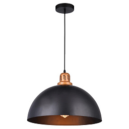 A4249SP-1BK Arte Lamp EURICA подвесной светильник с купольным плафоном черного цвета