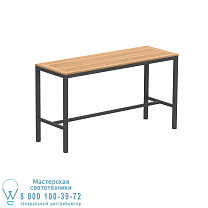 ВЫСОКИЙ СТОЛ TABOELA 200X70CM АНТРАЦИТОВЫЙ СО СТОЛЕШНИЦЕЙ ИЗ ТИКА Royal Botania