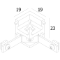 SOLI - CORNER SET 90° W белый Delta Light ILP