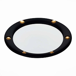 ST706.438.30 ST-Luce встраиваемый потолочный светильник с круглым корпусом и декоративным чёрным ободком