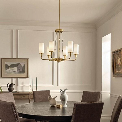 Vetivene 6 Light Chandelier Natural Brass люстра 52451NBR Kichler