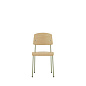 4055737141683 Standard Vitra Стул обеденный серый с деревянным сиденьем — фото 2