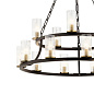 Mathias 31" 15 Light 2 Tier Chandelier with Clear Ribbed Glass Olde Bronze люстра 52109OZ Kichler — фото 2