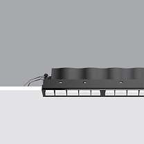 Laser Blade Minimal sections 2 x 5 LEDs - Wall Washer - LGC - Tunable White 26W 542.5lm - Tunable white - DALI-2 - Colour: Black
