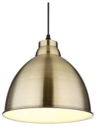 A2055SP-1AB Arte Lamp Braccio подвесной светильник с купольным металлическим плафоном золотистого цвета