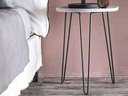 Beds Круглый прикроватный столик из орехового дерева Gervasoni
