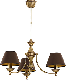 SAN-ZW-3(P/A) Kutek San Marino Lampshade трёхрожковая подвесная люстра с тканевыми абажурами