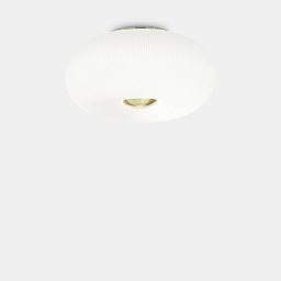 214511 Ideal lux Arizona пятиламповый потолочный светильник с белыми плафонами цилиндрической формы