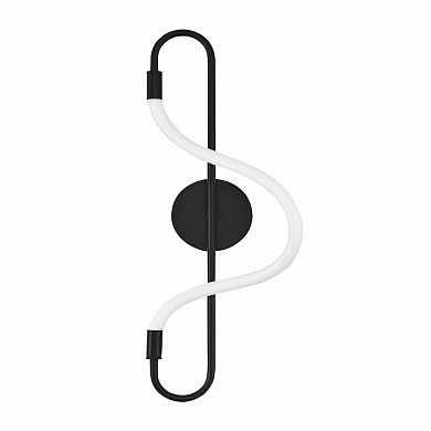 накладной настенный светильник с черным основанием и белым гибким элементом