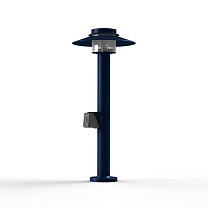 Kerlouan N° 3; Polycarbonate E27 105W Plug; Steel blue