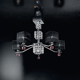 387/5PF Black AMETHYST IDL Mary потолочная люстра с черными плафонами