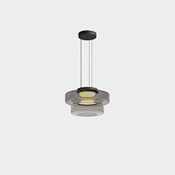 00-8448-05-12 Leds C4 Strata подвесной светильник с двухслойным стеклянным плафоном серого цвета
