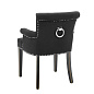 107635 Dining Chair Key Largo with arm black cashmere стул Eichholtz