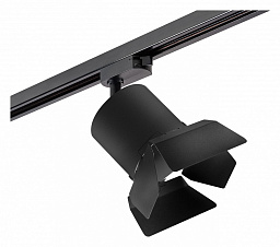 R1T3487487 Lightstar Rullo трековый светильник с чёрным корпусом и регулируемым отражателем для однофазного шинопровода