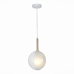 SL1183.503.01 ST-Luce Folino подвесной светильник с белым плафоном и латунной отделкой