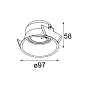 Lotis 97 concrete adjustable for LED GE встраиваемый в потолок светильник Modular