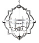 0600/304 FELIPE Crystal lux Светильник подвесной 4х60W E14 Хром/Черный с серебряной патиной