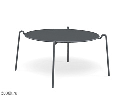 Rio R50 Низкий круглый журнальный столик из стали. emu