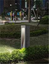 Gray Cement Glass Diffuser LED 6 Watt 450Lm 3000K 120-230V IP65 L: 12 W: 12 H: 60 cm