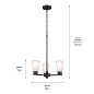 Stamos 18" 3 Light Chandelier Olde Bronze люстра 52435OZ Kichler — фото 8