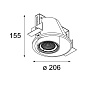 Chapeau 206 LED GE встраиваемый в потолок светильник Modular