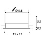 1007448 SLV NEW TRIA® 95 mount. ring square white встраиваемое монтажное кольцо — фото 4