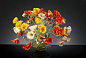 ATOLLO POPPY FLOWERS Цветочная композиция со стеклянной вазой VGnewtrend